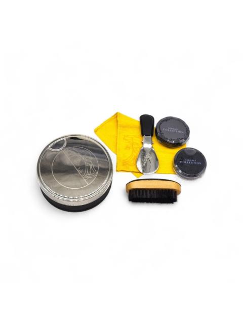 VERSACE Shoe Care Kit with Brush Polish Cloth & Case Unisex - NIB