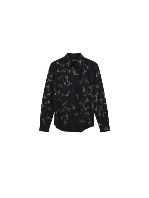 BALENCIAGA [Runway] Balenciaga Eiffel Tower Strass Shrunk Shirt (M39) - Brand New w/ Tags