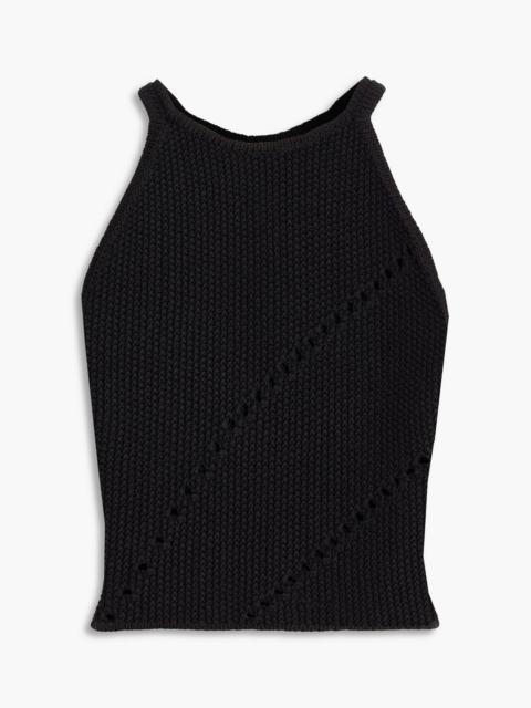 THE SEI Crocheted cotton-blend top