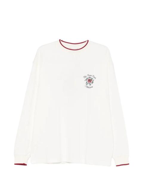 Drôle de Monsieur "Slogan Rose" Long Sleeves T-Shirt
