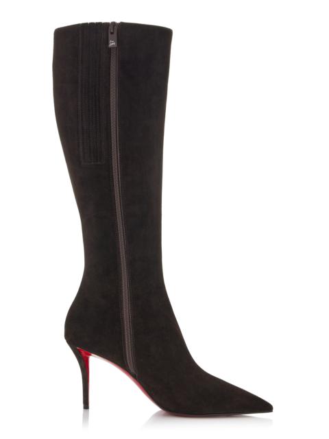 Christian Louboutin Miss Z 80mm Veau Velours Knee Boots brown