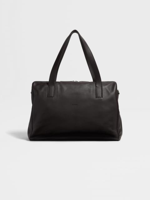 ZEGNA DARK BROWN SECONDSKIN BUSINESS BAG