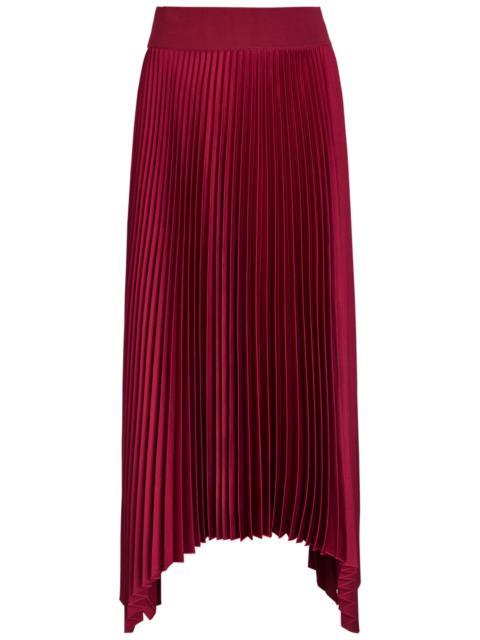 JOSEPH Joseph Ade Plissé Satin Midi Skirt