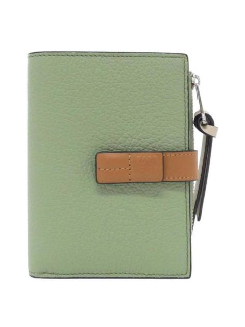 Loewe Slim Zip Bifold Compact Wallet - Rosemary/Tan