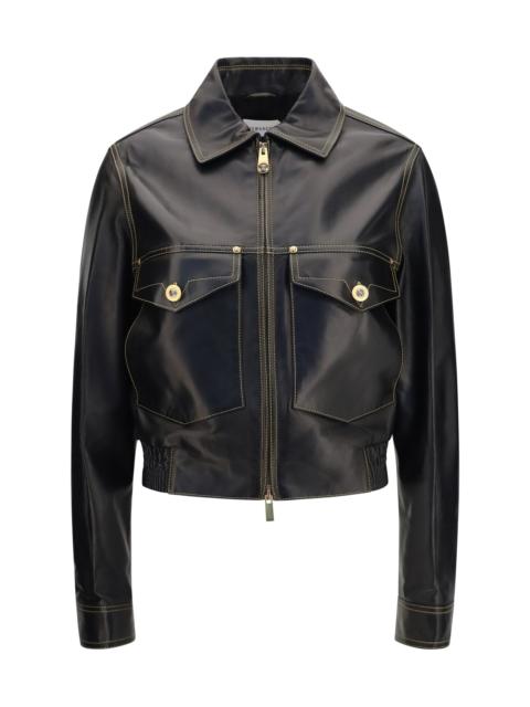 VERSACE Versace Nappa Leather Jacket Black Women