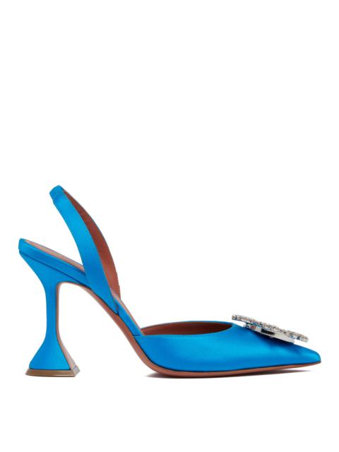 Blue Satin Begum Sandals
