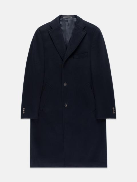 J. PRESS MADE-IN-USA NAVY WOOL/CASHMERE TOPCOAT
