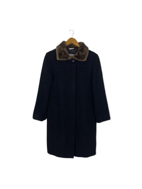 Other Designers Designer - ✨MAX MARA FUR COLLAR LONG COAT MADE IN ITALY