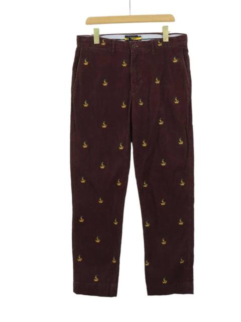 Polo Ralph Lauren Ralph Lauren Rugby Corduroy Burgundy Fullprint Logo Pant