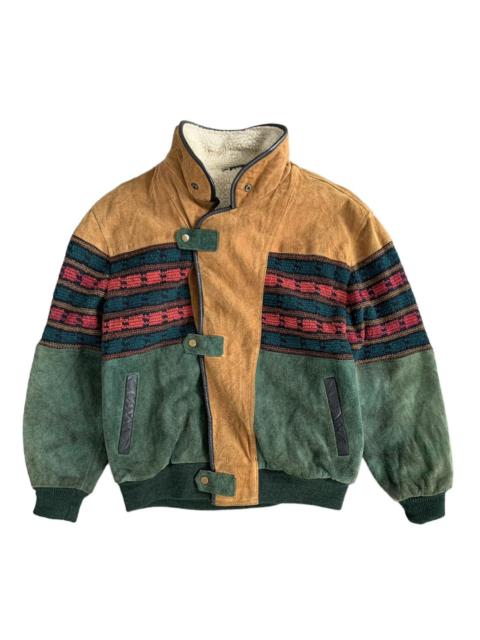 Other Designers Japanese Brand - Avant Garde Suede Leather Jacket Inspired Issey Miyake