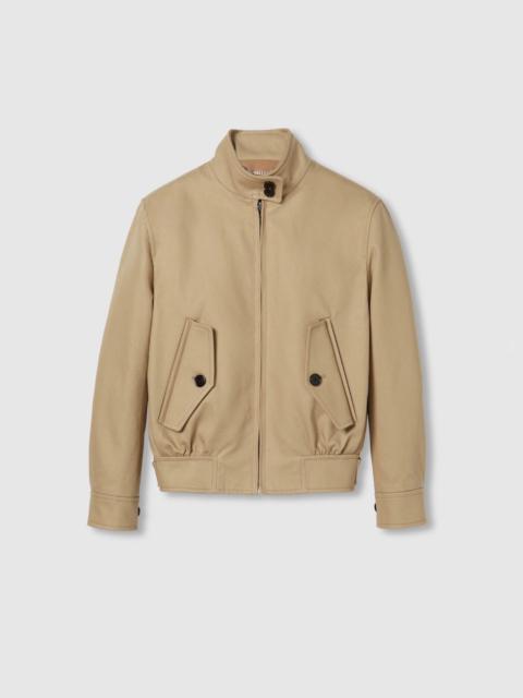 GUCCI Gucci Logo Embroidered Cotton Drill Bomber Jacket