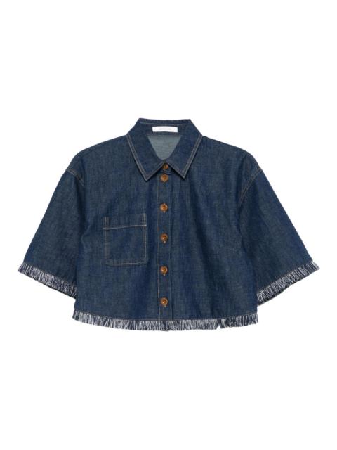 Zimmermann Rhiannon Fringe Denim Shirt