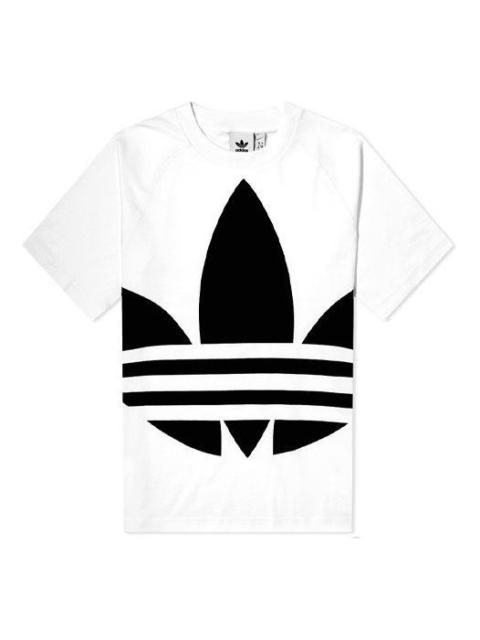 adidas adidas originals Big Trefoil Boxy Tee Large Logo Printing Short Sleeve White FM9903