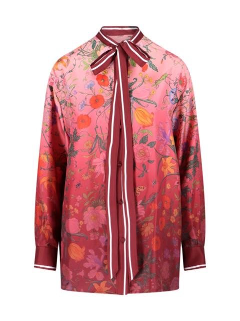 GUCCI SILK SHIRT WITH BOW