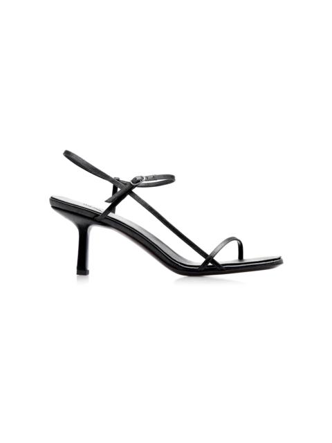 The Row Bare Satin Sandals black