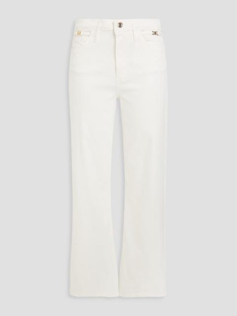maje Embellished high-rise straight-leg jeans