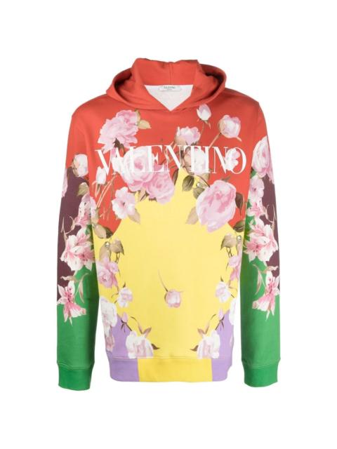 Valentino Valentino Garavani Rose-Print Hoodie