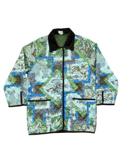 FERRAGAMO VERY RARE VINTAGE JACKET SALVATORE FERRAGAMO QUILTED ANIMAL
