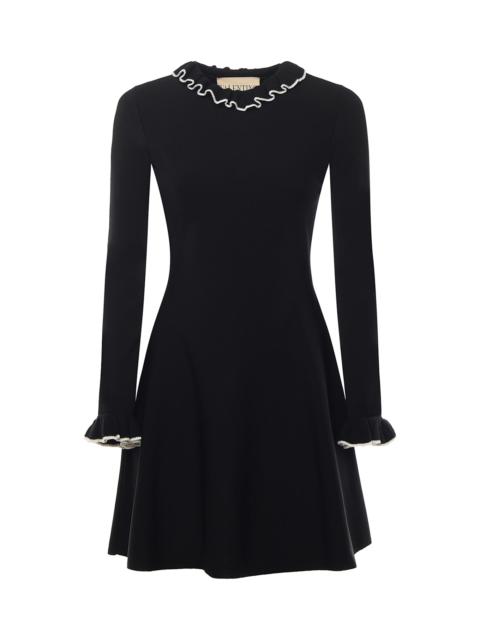 Valentino Knit Dress With Ruffles