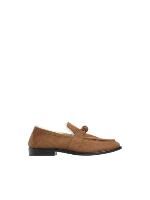 Bottega Veneta BOTTEGA VENETA Astaire $1200 Caramel/Popcorn Suede Loafers N