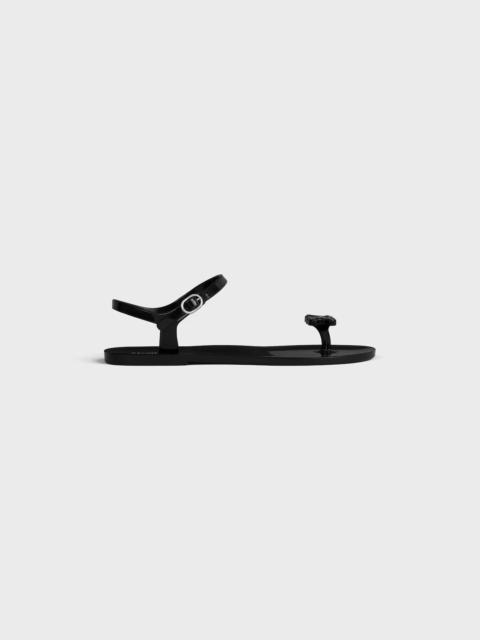 CELINE Celine Jelly Bay Flat Sandals Black Women