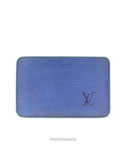 Louis Vuitton Louis Vuitton "MALLETIER" Card Holder Wallet - Blue Epi