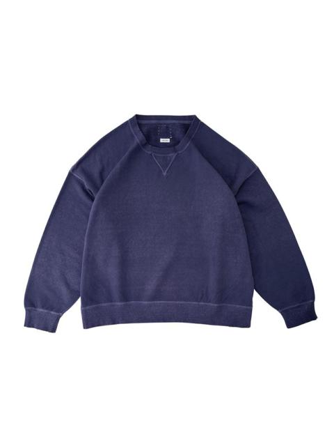 visvim AMPLUS SWEAT L/S (UNEVEN DYE) NAVY