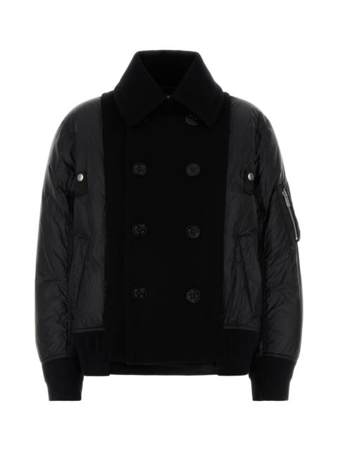 sacai Black nylon sown jacket
