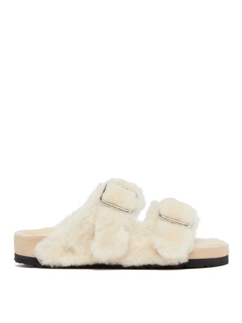 BIRKENSTOCK White 1774 Arizona Shearling Slippers