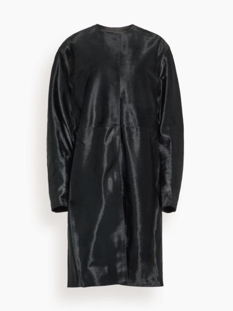 Loulou de Saison Miller Calfskin Coat in Black