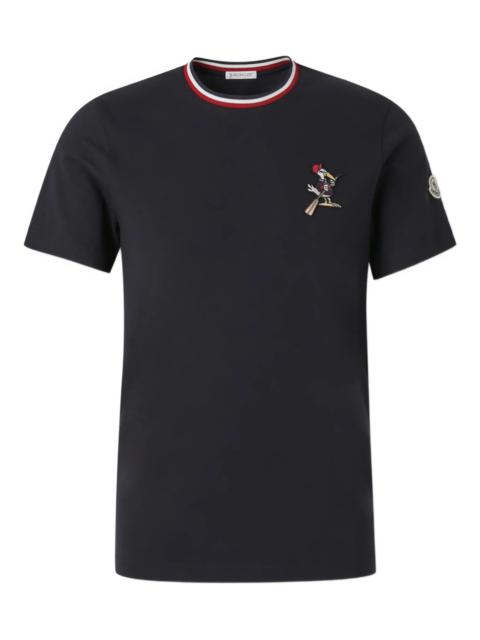 Moncler Moncler Embroidered Ribbed T-shirt