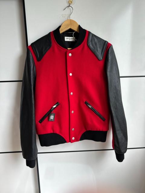 SAINT LAURENT Saint Laurent FW17 “Heaven” Varsity Jacket Wool/Leather