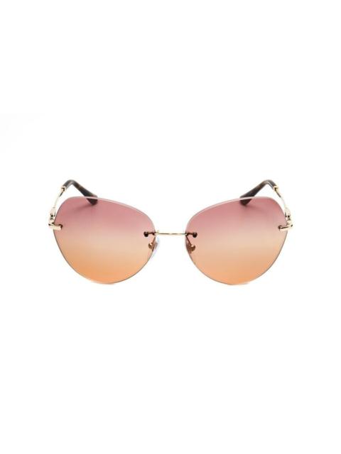 BVLGARI Bvlgari Ladies Gold Tone Cat Eye Sunglasses 0BV6183-202387-3
