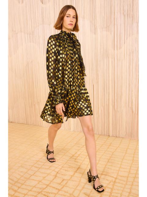 ULLA JOHNSON Loretta Silk Long Sleeve Mini Dress