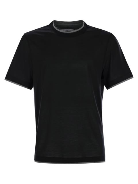 Brunello Cucinelli Men Slim Fit Crew-Neck T-Shirt In Light Silk And Cotton Jersey