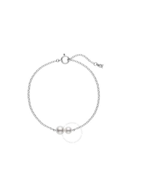 MIKIMOTO Mikimoto Akoya Cultured Pearl Station Bracelet in 18K White Gold - MDQ10055AXXW