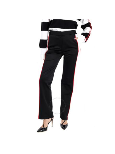 Burberry Burberry Black Mesh Striped Jersey Tailored Trousers