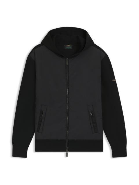 BOSS BOSS X ASTON MARTIN ZIP-UP HOODIE IN VIRGIN WOOL
