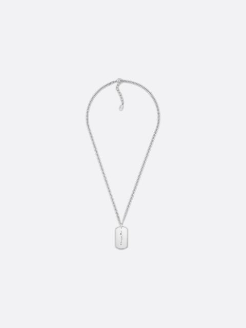 Dior CD Couture Plate Pendant Necklace