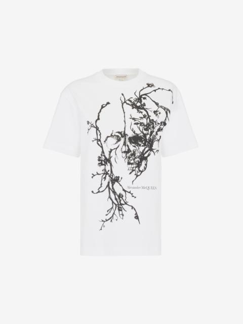 Alexander McQueen Women's Blossom Skull Oversized T-shirt in White