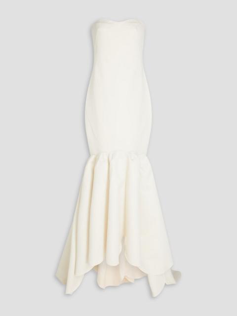 ROTATE Strapless satin-twill gown