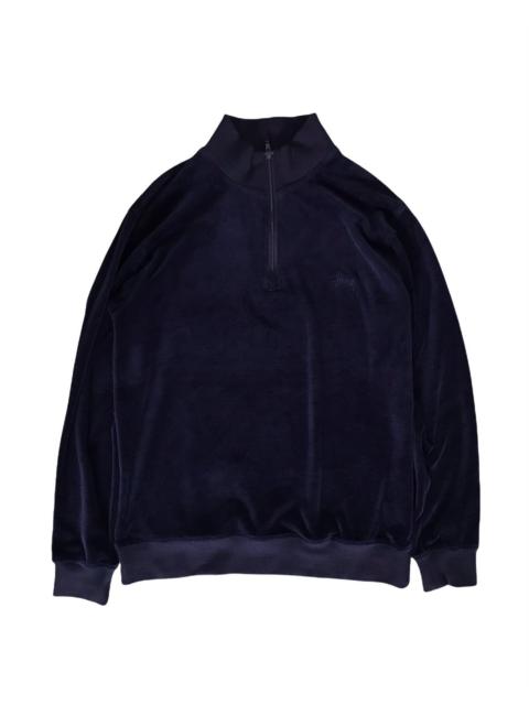 Stüssy Rare Stussy Valvet Half Zipper Sweatshirt