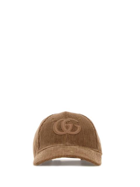 GUCCI Gucci Men Camel Corduroy Baseball Cap