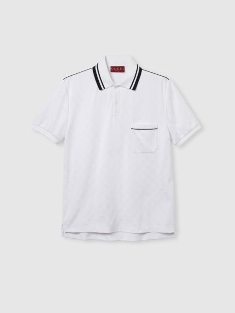 GUCCI GG nylon and cotton polo shirt