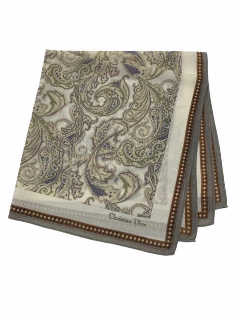Other Designers Vintage - Vintage Christian Dior Handkerchief Pocketsquare Paisley
