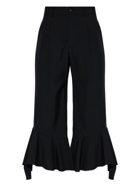 Comme des Garçons Comme des Garçons Frilled Hem Straight Pants