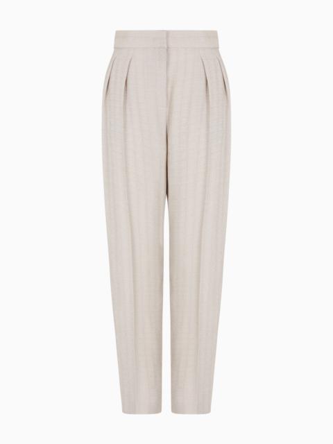 GIORGIO ARMANI ARMURE VISCOSE DOUBLE-PLEAT TROUSERS
