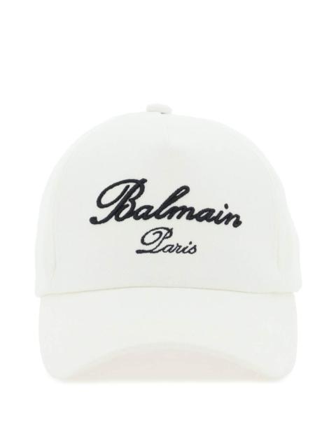 Balmain Embroidered Logo Baseball Cap