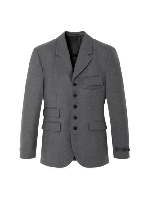 multi-pocket single-breasted blazer