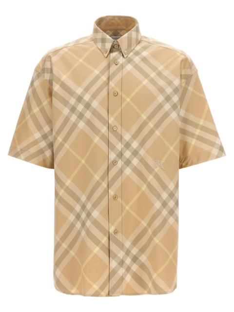 Burberry Burberry Men Logo Embroidery Check Shirt